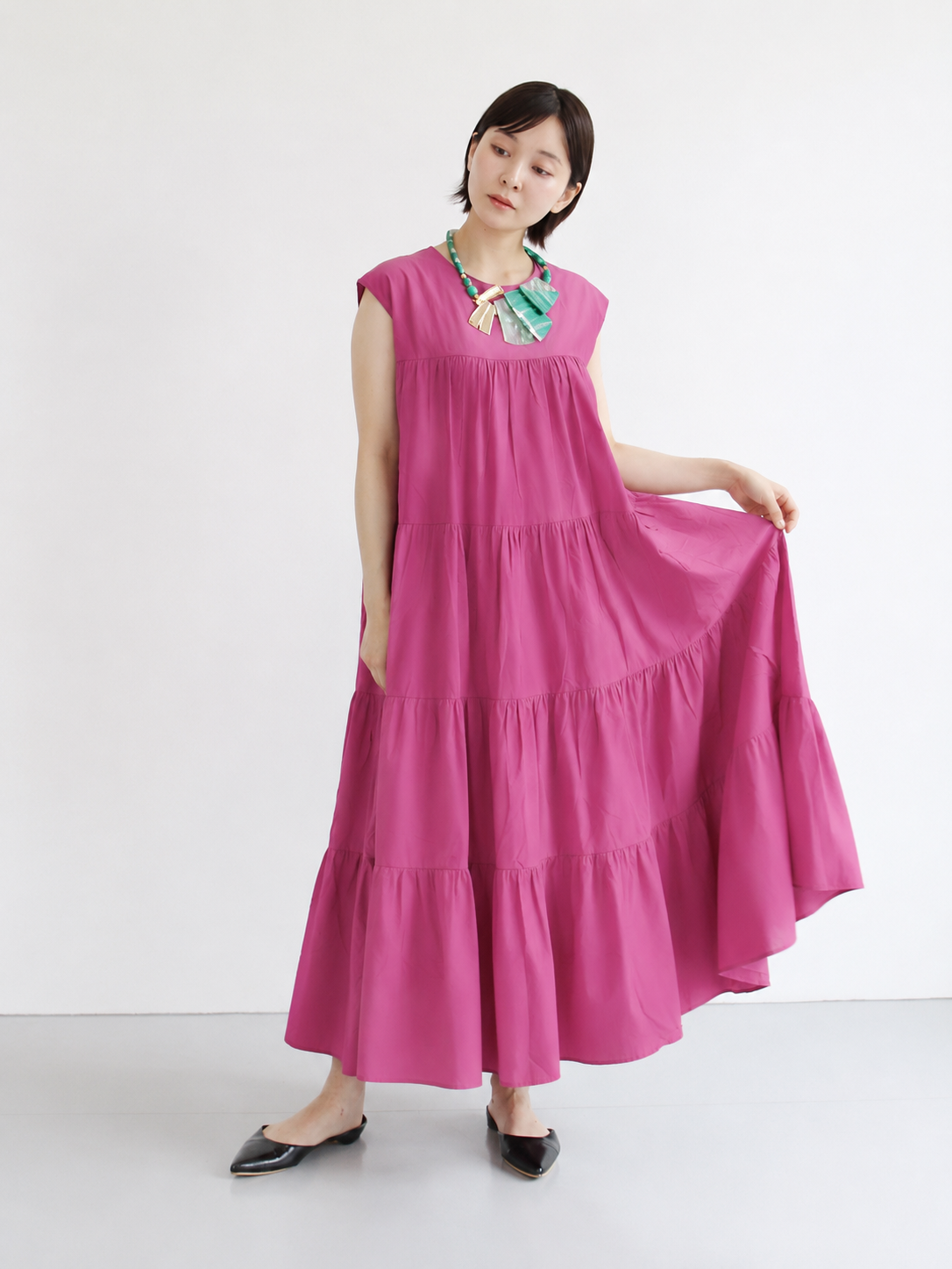 コットンティアードワンピース – Jil Purple